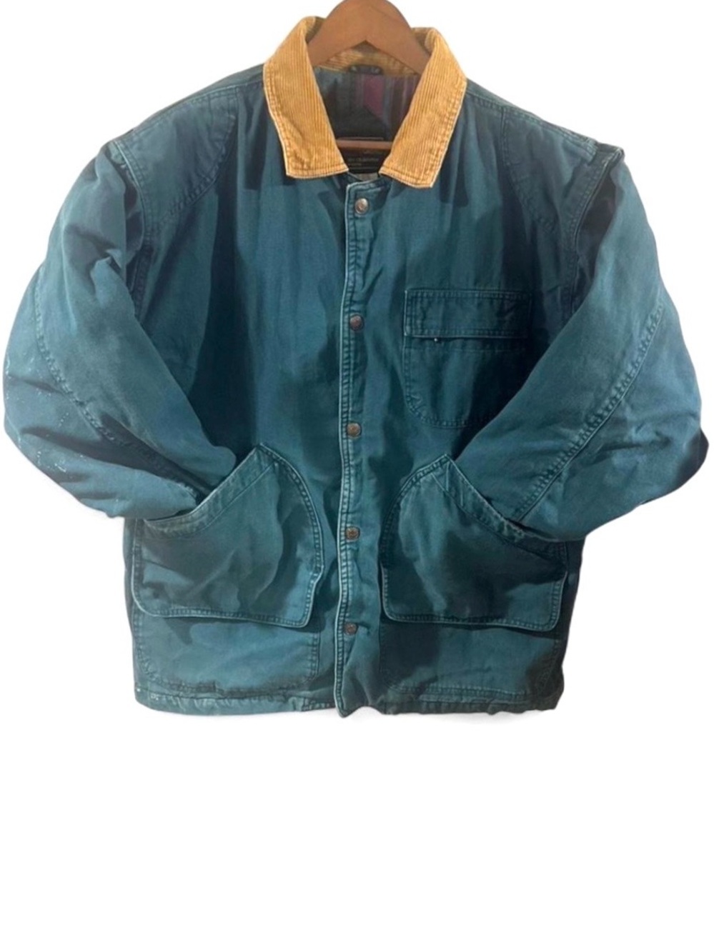 Vintage Utility Chore Lined Jacket with Corduroy Collar Size Men’s Large